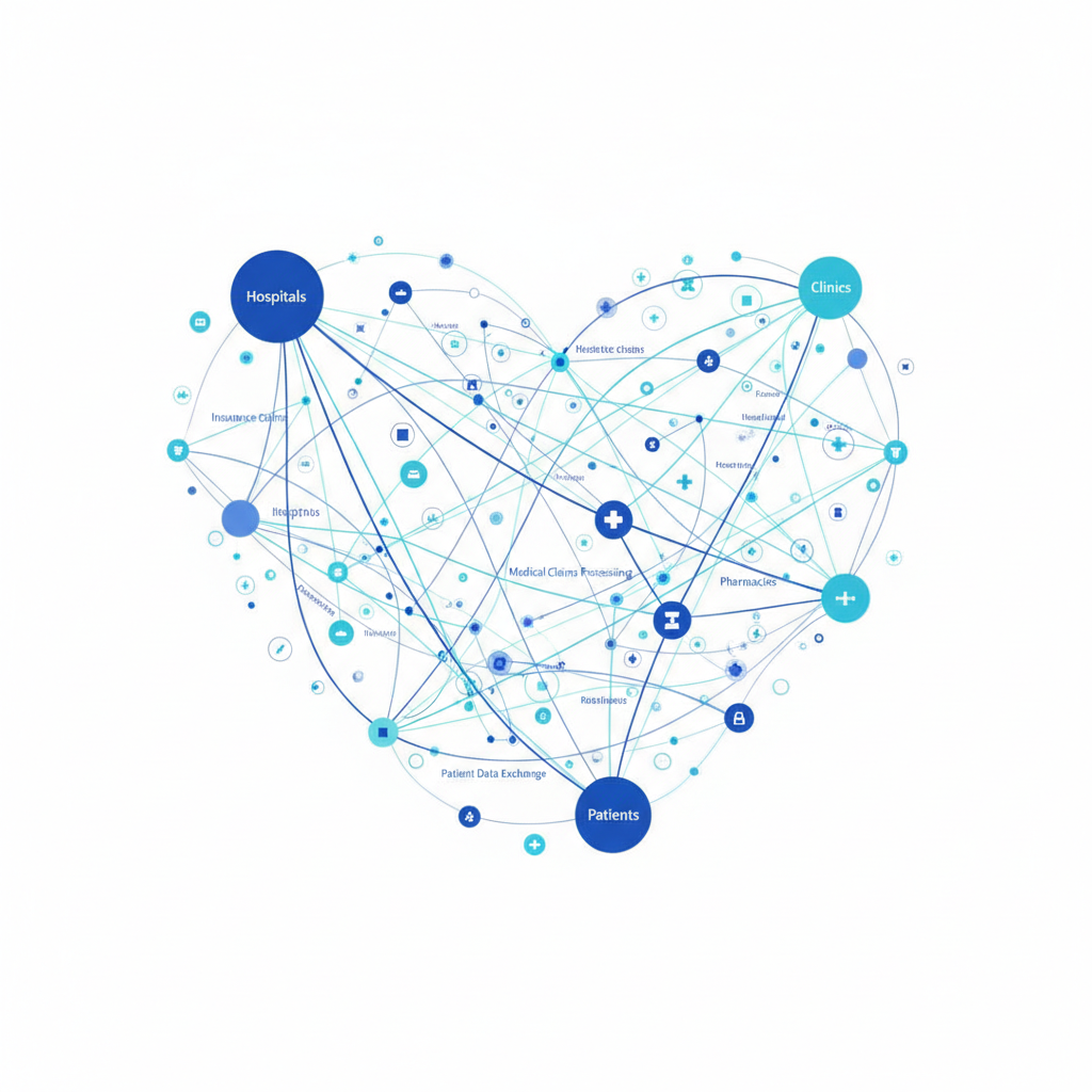 Healthcare network illustration